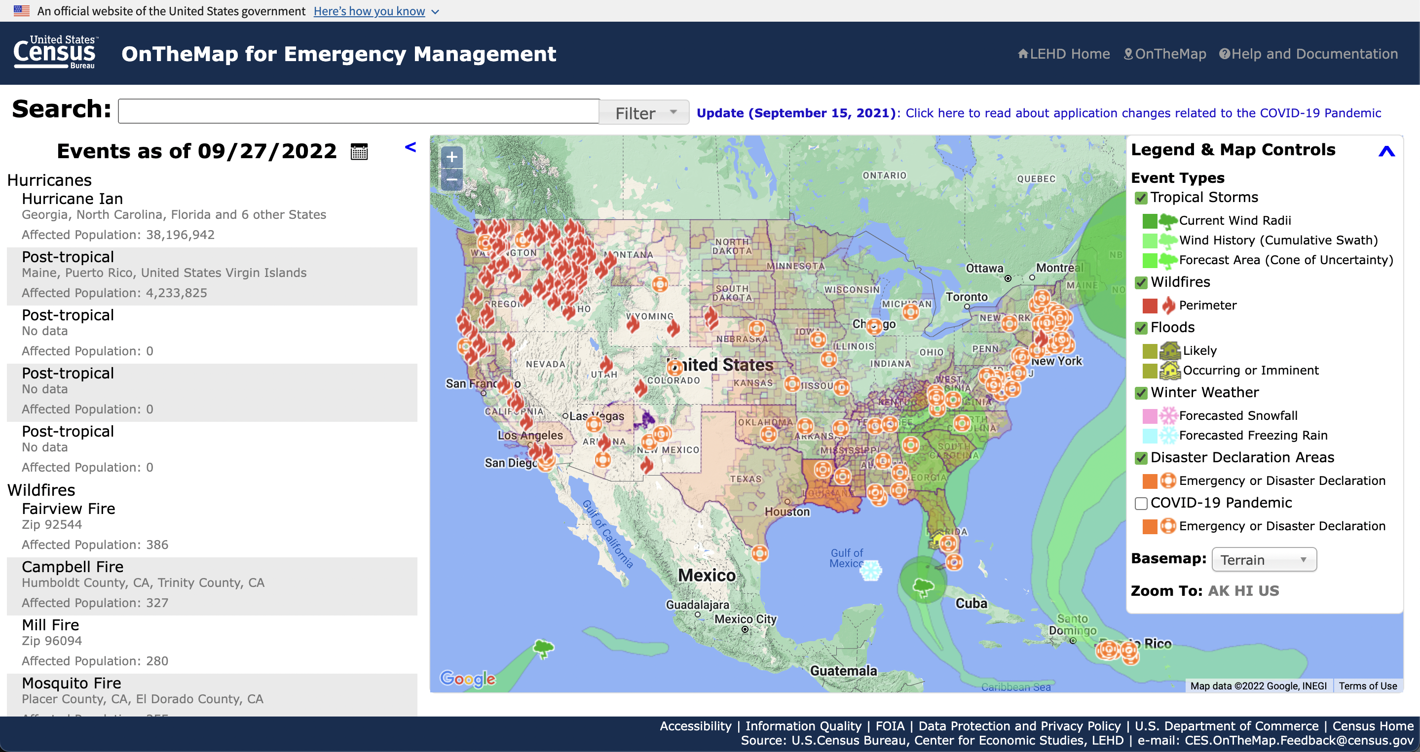 An image of the OnTheMap website