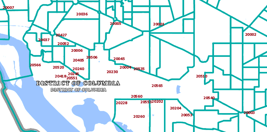 A Census map showcasing N/A entries